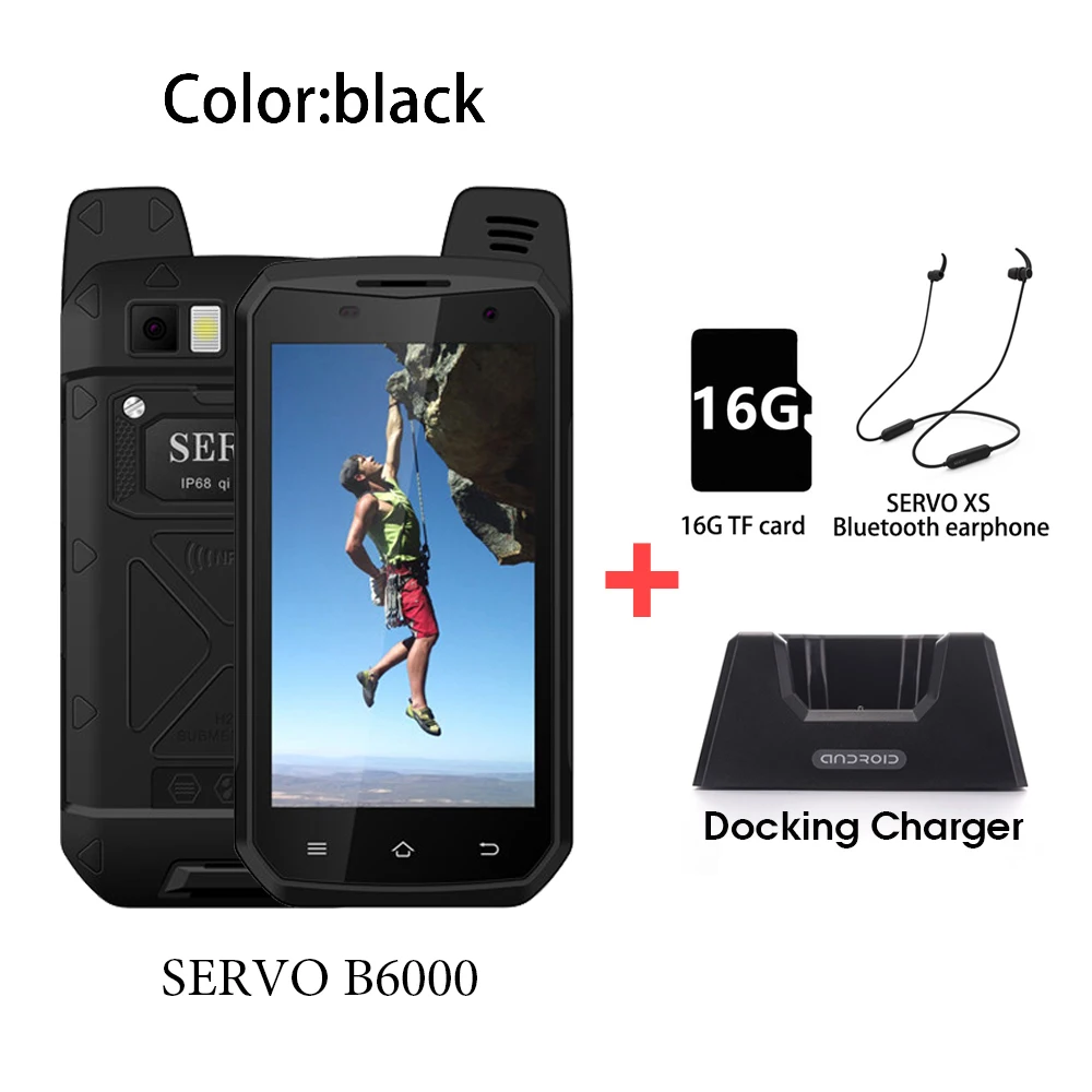 Black Super Package SERVO смартфон 4," MTK6755 Восьмиядерный rom 64 Гб 4G LTE 13 МП 5000 мАч поддержка мобильного телефона Беспроводная рация IP68 - Цвет: Black Super Package