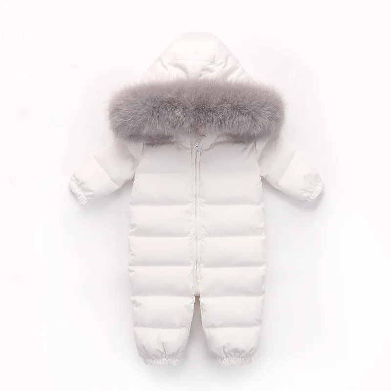  30 градусов детский зимний комбинезон большого размера натуральный мех зимняя