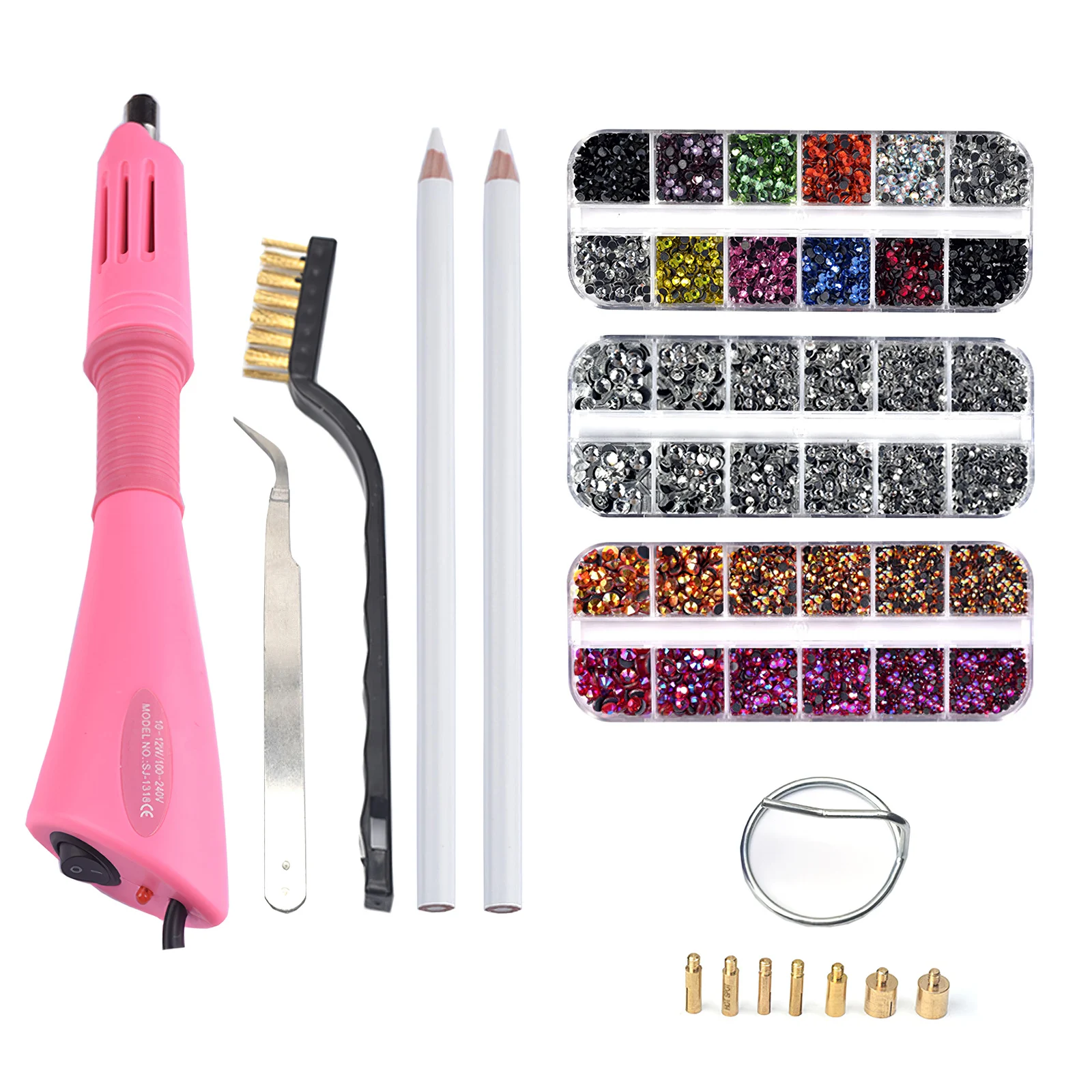 

Hot Repair Spray Gun With 6200Pcs Different Rhinestones Multifunctional Rhinestone Spray Gun Tool Kit For Phone Decoration