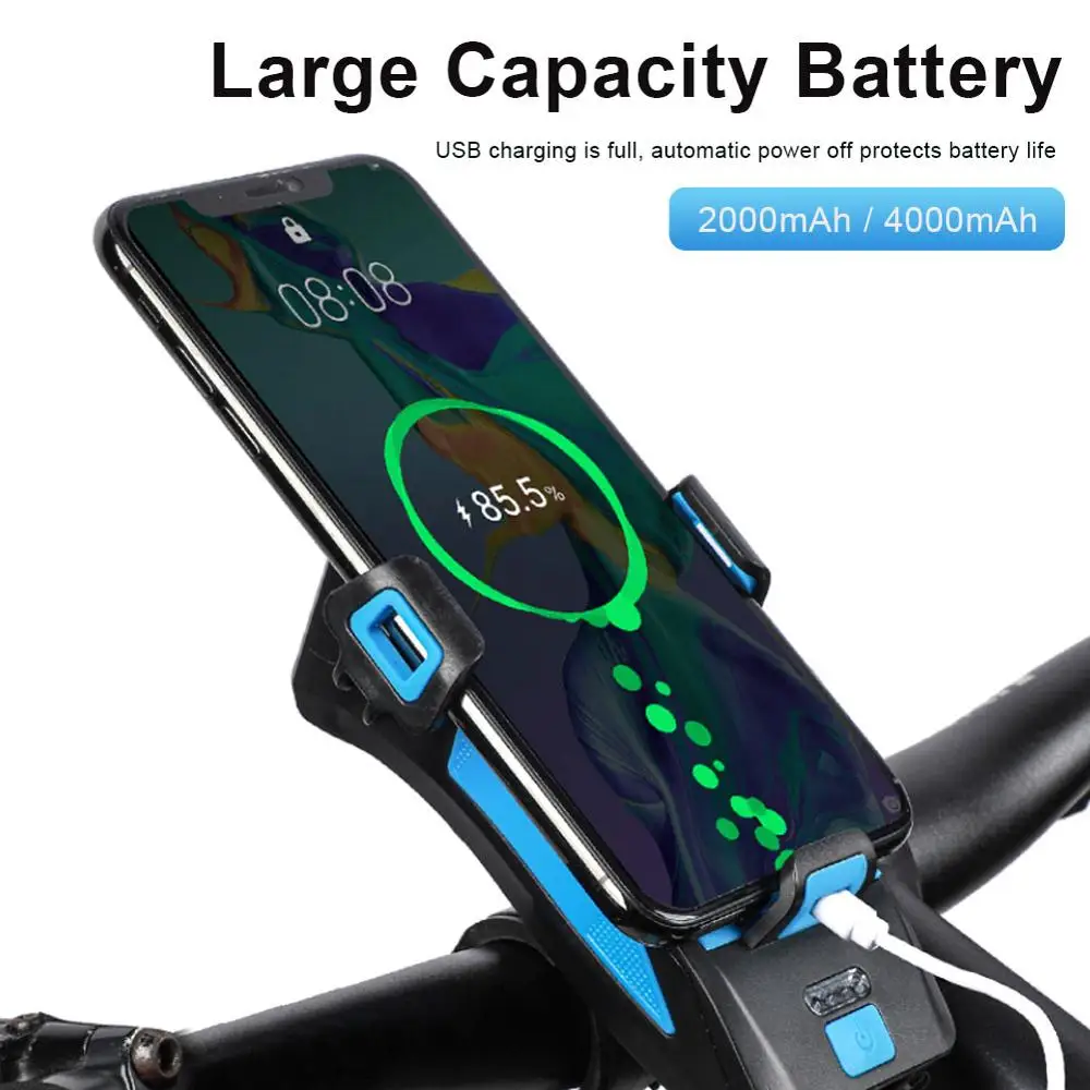 Водонепроницаемый велосипедный держатель для фар мобильный телефон USB зарядка