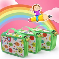 large pencil case for boys girls kids school pencilcase kawaii 3 layer 52 holes pen bag case big storage box staionery supplies