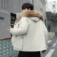 2021 down jackets winter casual thick warm jacket men autumn new outwear windproof hat hooded