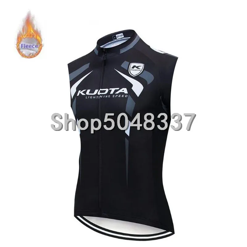 2019 KUOTA для мужчин Pro Велоспорт Джерси без рукавов зимняя теплая флисовая одежда