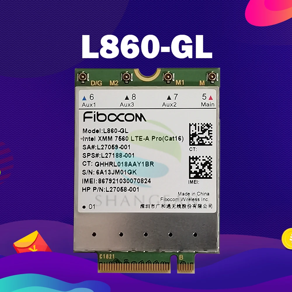 4G модуль L860-GL FDD-LTE TDD-LTE Cat16 сим-карту SPS # L27188-001 для HP ноутбук | Компьютеры и офис