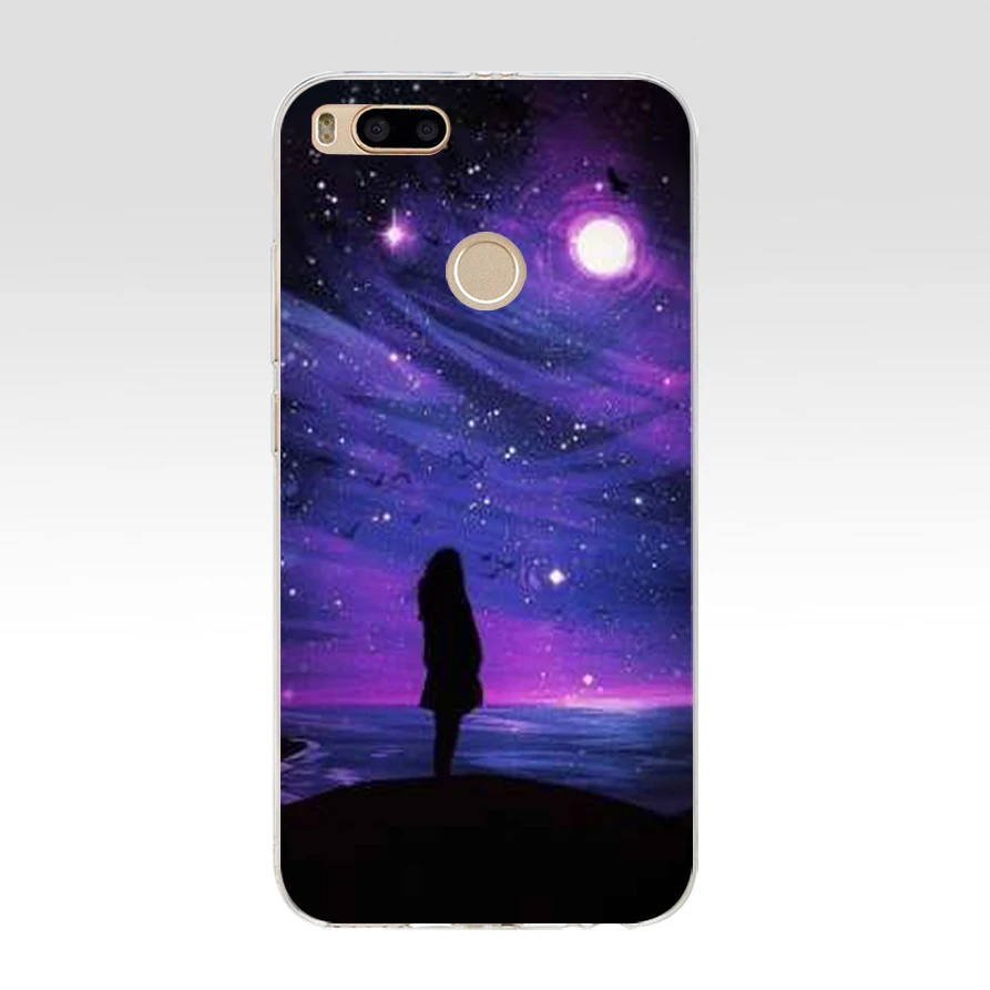 Чехол для телефона 295FG небесно космическая планета черный мягкий силиконовый
