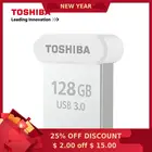 TOSHIBA USB флеш-накопитель 3,0 32 Гб USB 3,0 флеш-накопитель 64 Гб металлическая мини флеш-карта памяти NAND 128 ГБ 120 МБс.с u-диск для автомобиля