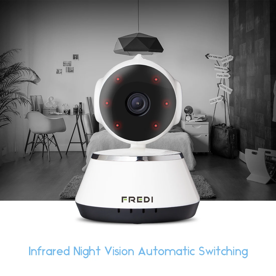 IP камера FREDI 720P для домашней системы безопасности МП Wi Fi беспроводная сетевая