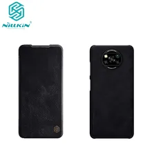 Case for Xiaomi Poco X3 NFC cover NILLKIN Qin Vintage Wallet Flip Cover Case funda for xiaomi poco X3 NFC Flip PU Leather Case