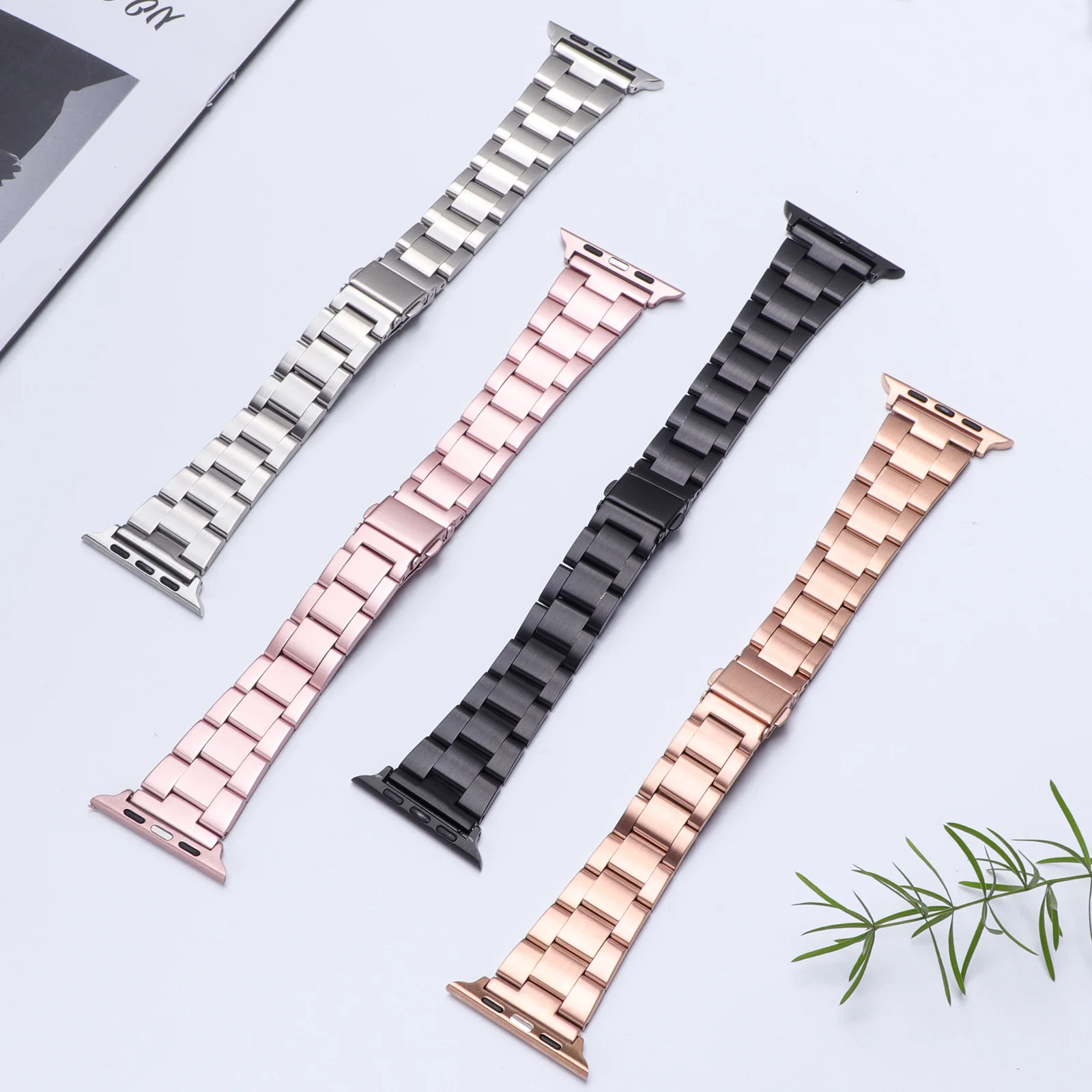 

Металлический ремешок для Apple Watch 6 SE 5 4 Band 44 мм 40 мм, тонкий браслет из нержавеющей стали для iwatch Series 3 42 мм 38 мм, Correa