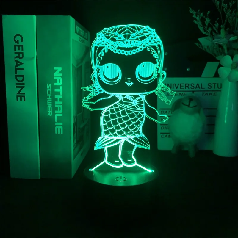 Милые блестящие куклы цветные страницы 3D Ночная игра для спальни Декор милый