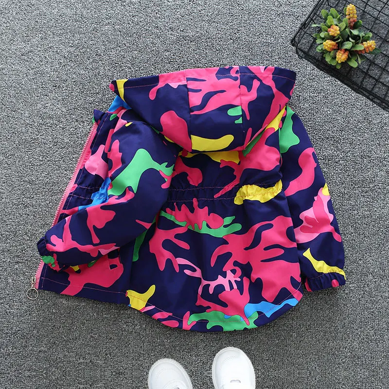 

Boys autumn 2021 new big boys men's submachine camouflage jacket spring and autumn slimming 2-12-year-old children's Hooded Jack