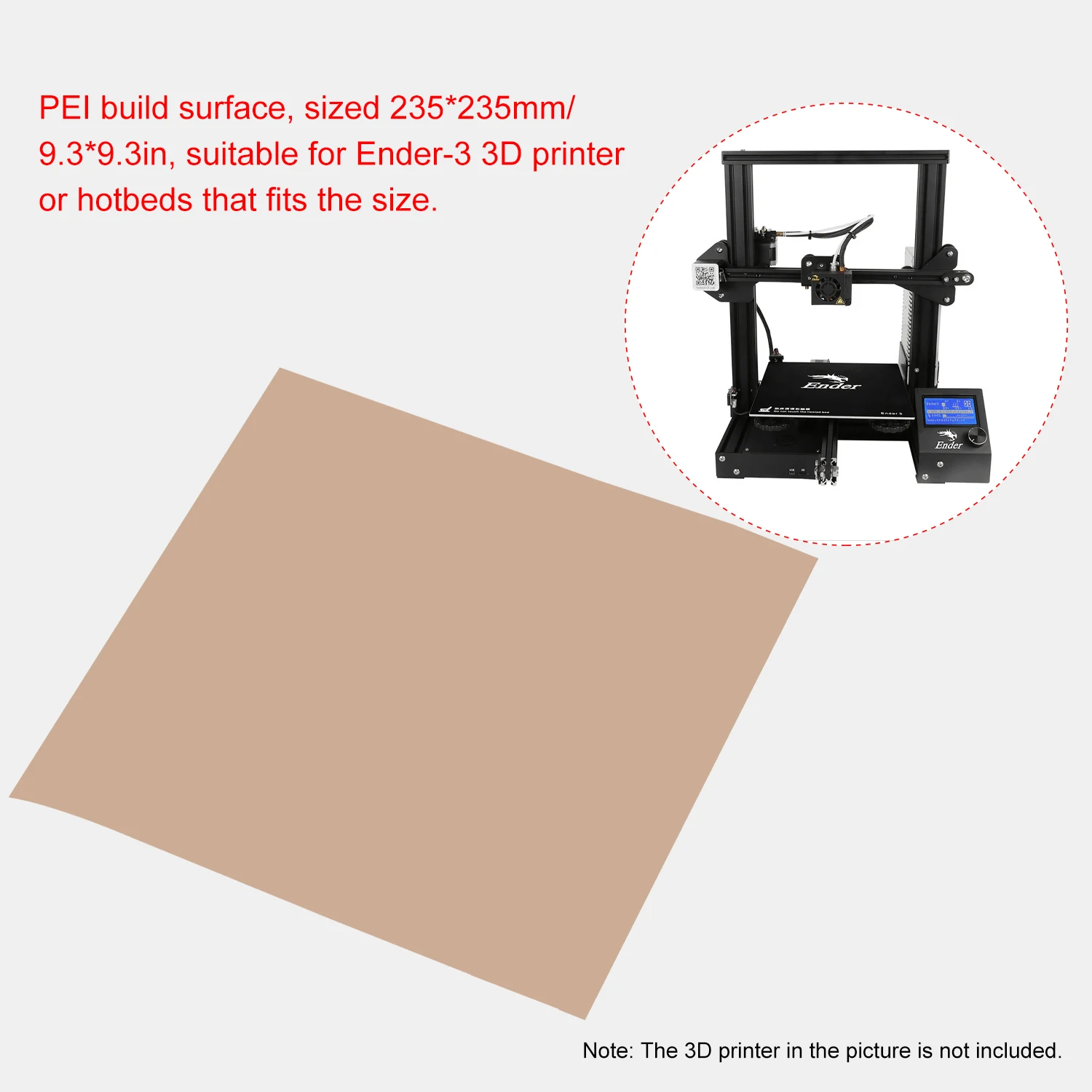 235*235 мм пей построить поверхность пластины высокой термостойкости с клейкой