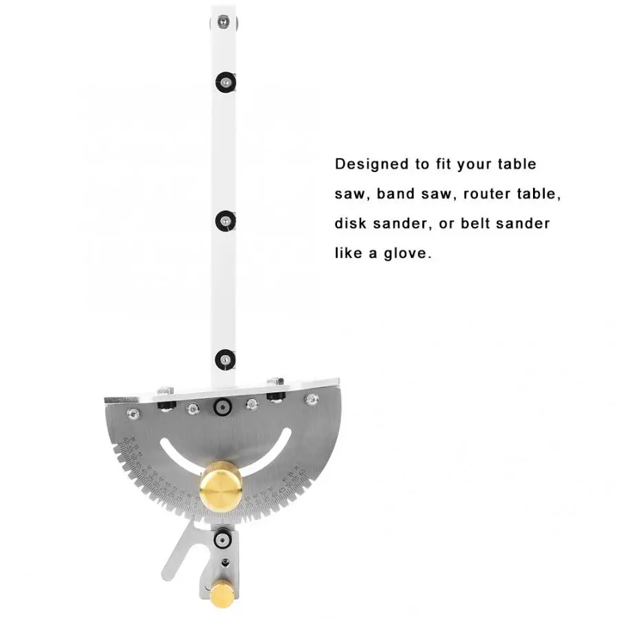 

Miter Gauge Brass Handle High Accuracy Table Saw Woodworking Tool with 3Pcs Wrench Power Tools