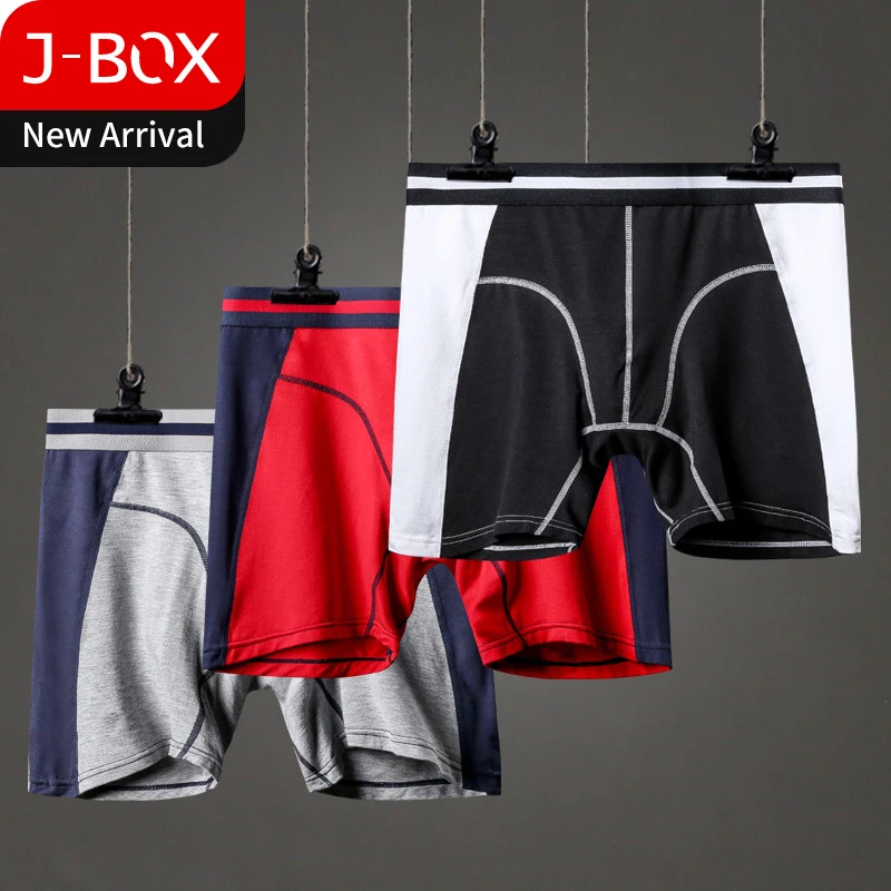 J-BOX, 1 шт., мужское сексуальное нижнее белье, мужские Длинные боксеры, модал, Cueca размера плюс, XXXL, трусы для геев, трусы боксеры, дышащие трусы