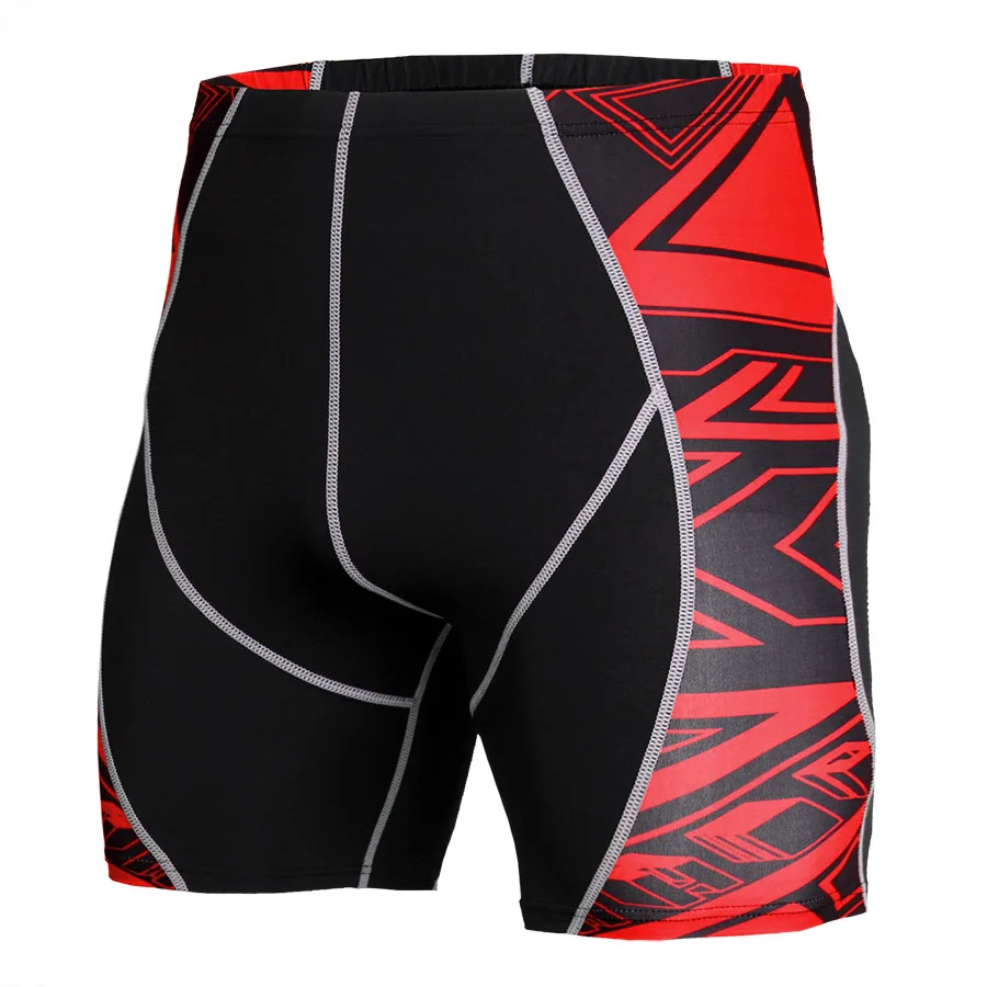 

Men's Sports Tight Quick-Dry Shorts Breathable Super Elastic Fitness Trend Printing Integrated Combat Training Wear
