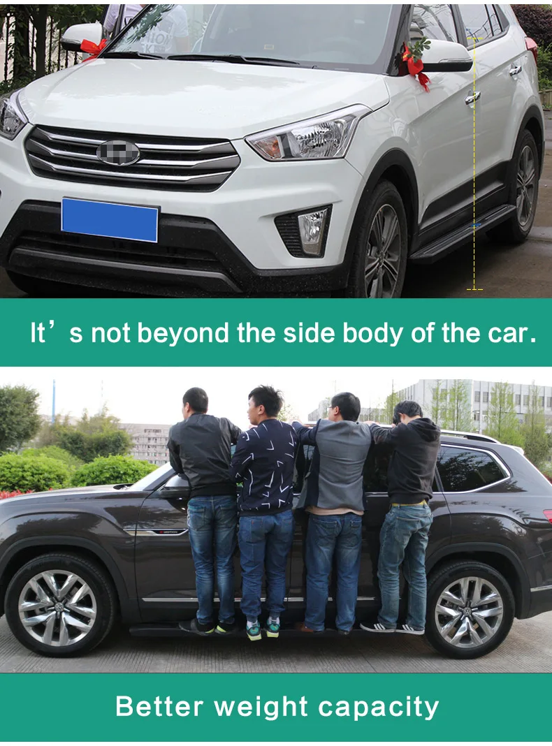 Боковой шаг Беговая доска боковой бар для HYUNDAI IX35 к IX25 SANTAFE TUCSON GRAND SANTAFE, высокое качество, сверхмощный
