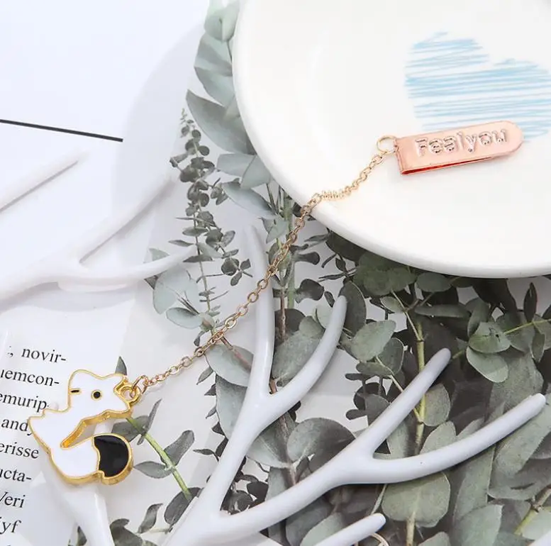 1 шт. каваи животные мишка собака овца белка металлическая подвеска вкладка книга