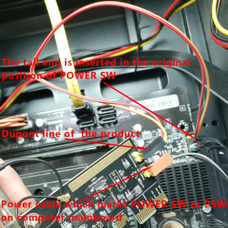 Mini PCI-e Настольный ПК Пульт дистанционного управления Переключатель загрузочной