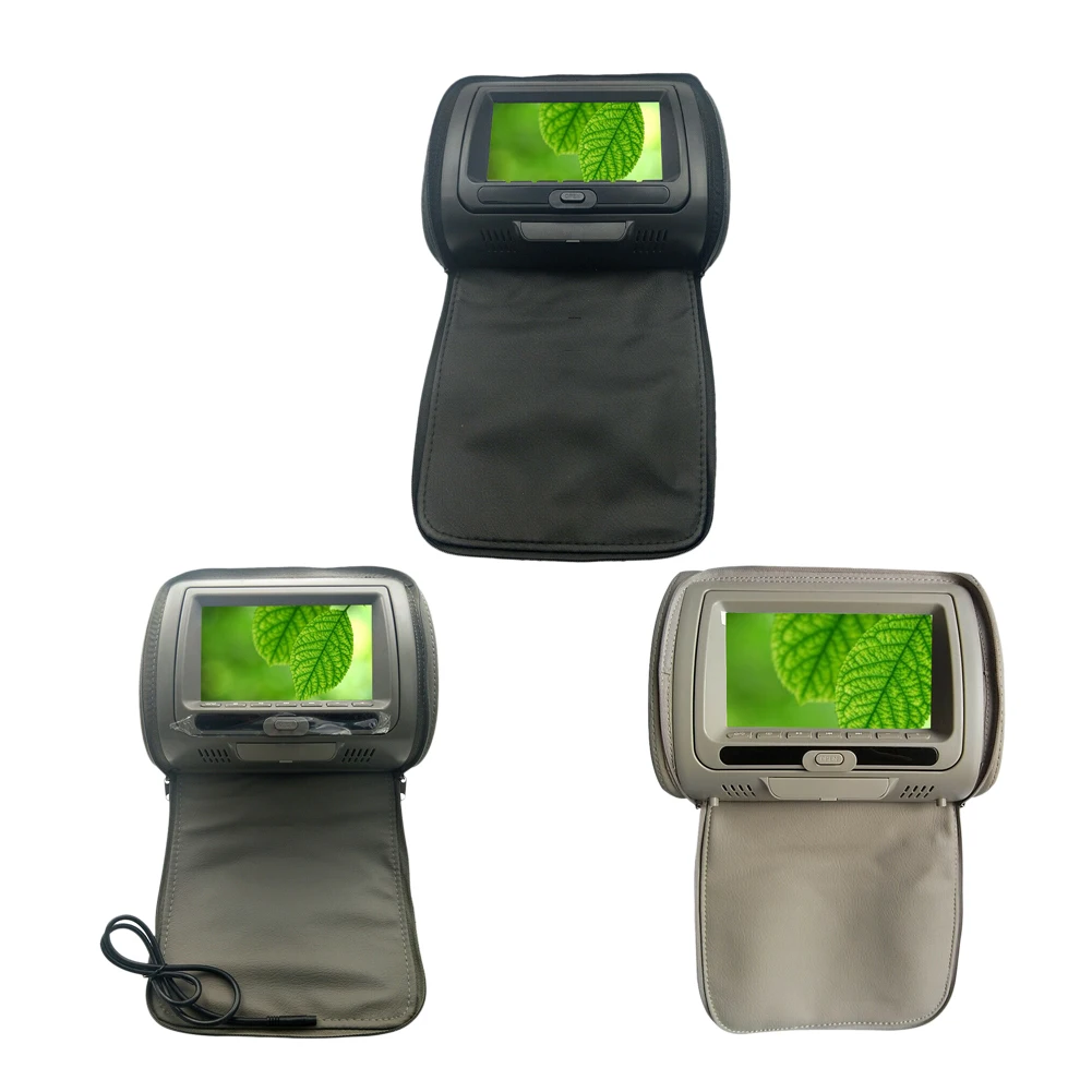 7 дюймов Автомобильный подголовник Dvd монитор динамик видео Регулируемый Hd