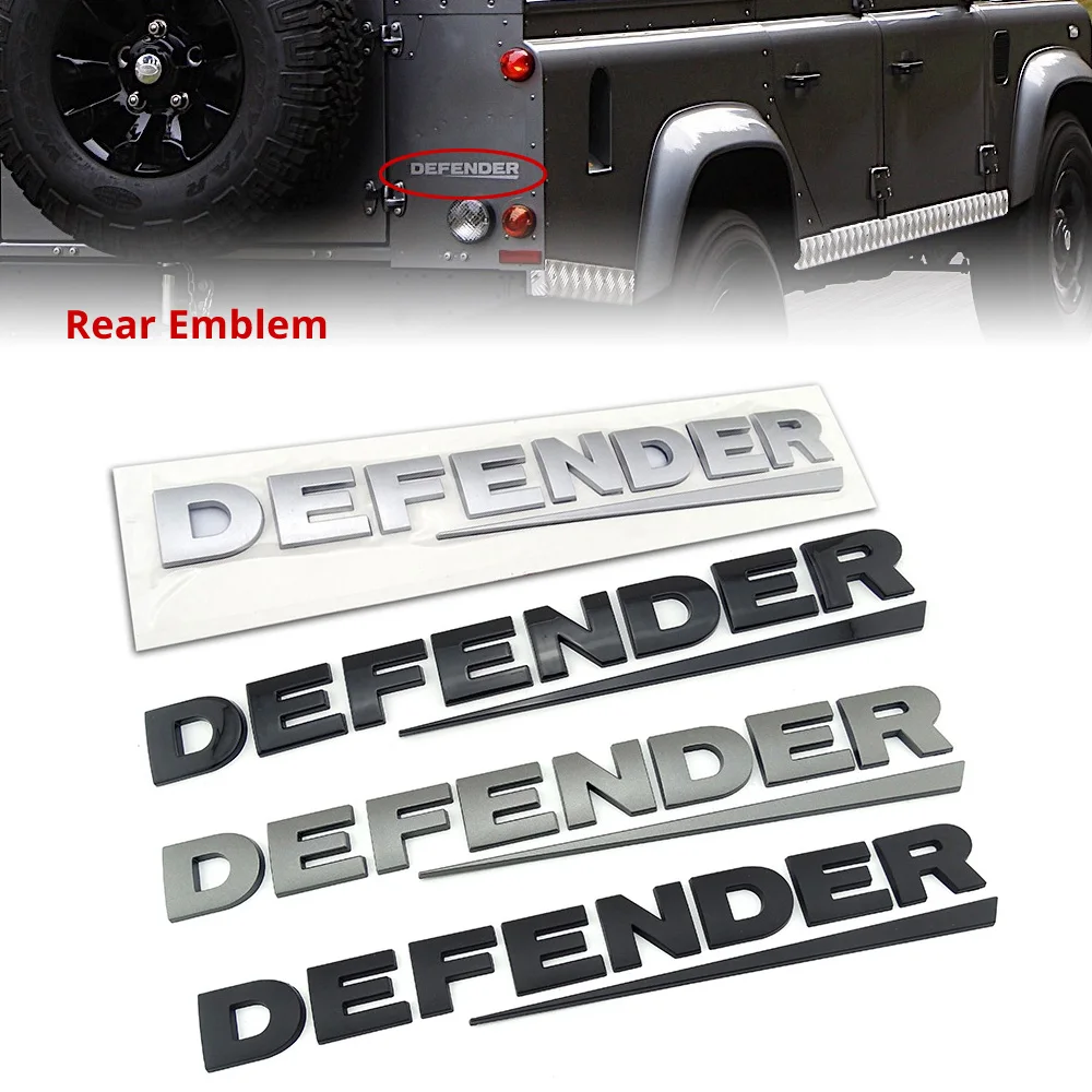 Эмблема с буквами для DEFENDER Offroad, глянцевый черный значок из углеродного волокна, автомобильный Стайлинг, сделай сам, установка Переднего Капота и нижнего багажника, наклейка