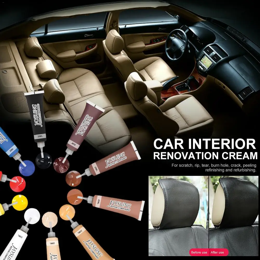 

10 Color Auto Leather Repair Cream Car Interior Renovation Cream Car Leather Complementary Color Cream Scratches Marks Removal
