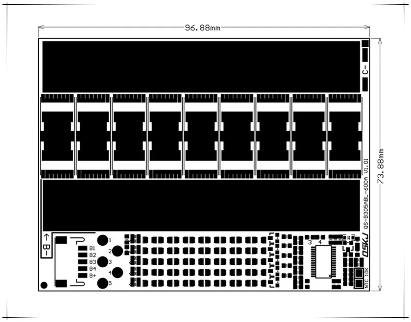 BMS 3 S/4S/5S 300A для корабельной машины Star/3,2 V LiFePo4/Ternary Lithiun железо фосфат/3,7 V литиевая батарея Защитная плата