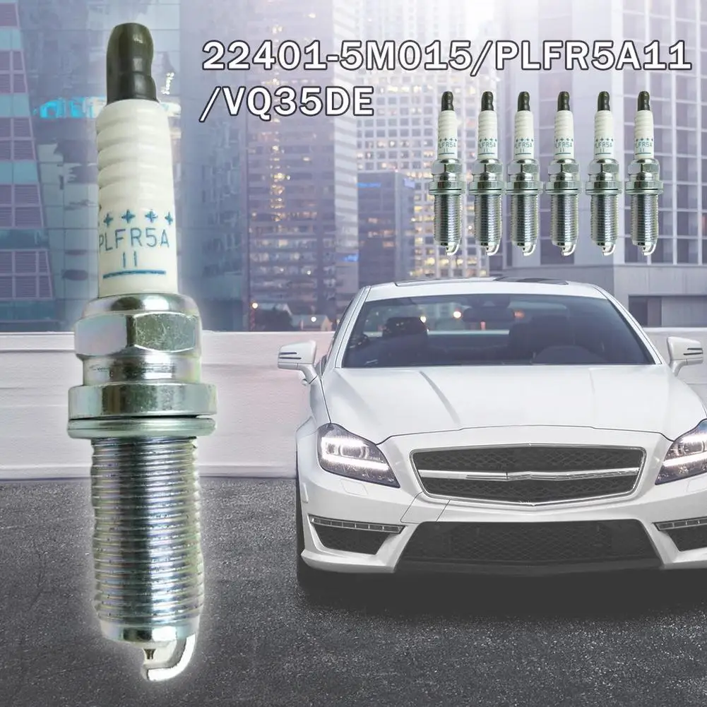 

6PCS Spark Plugs For NISSAN INFINITI Suzuki 22401-5M015 PLFR5A-11