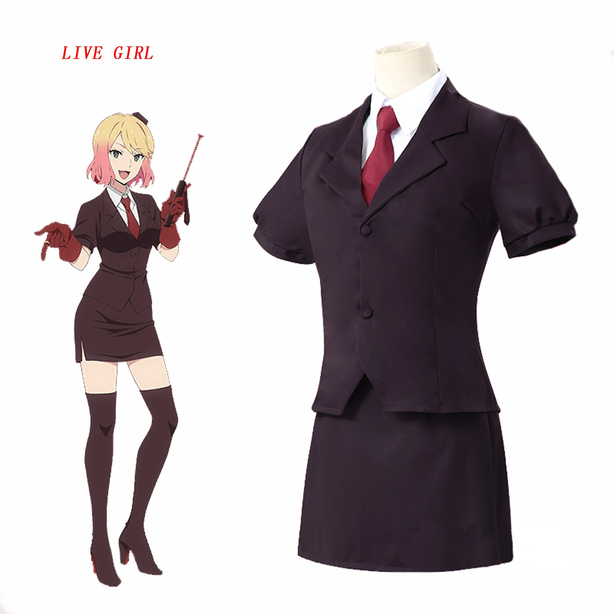 Японская игра ангелы смерти Liva girl костюм для косплея Кэтрин Уорд японское аниме