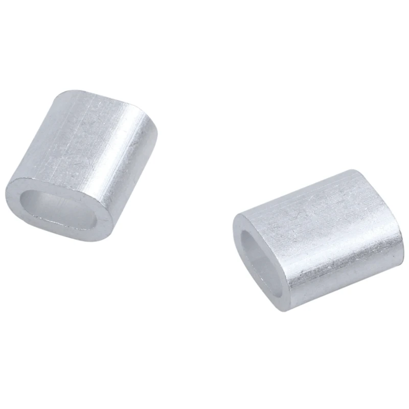 2 мм Алюминиевый зажим для проволочного каната с двумя отверстиями 80