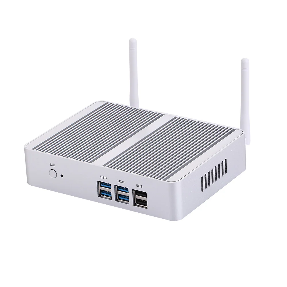 Безвентиляторный мини-ПК Intel N3150 Celeron quad core 1,6~ 2,08 GHz Win10 мини-компьютер Dual HDI Dual LAN