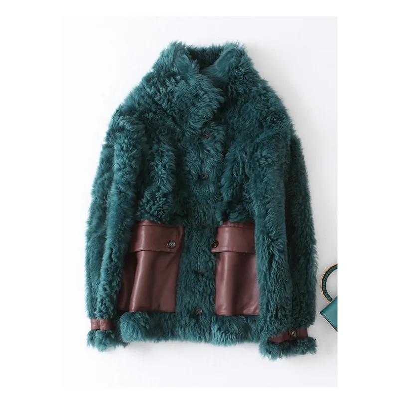Bestellen Mantel Natürliche Weibliche Pelz Winter 100% Echtpelz Jacke Frauen Kleidung 2020 Vintage Doppel Konfrontiert Wolle Mäntel Koreanische Tops Hiver 98220