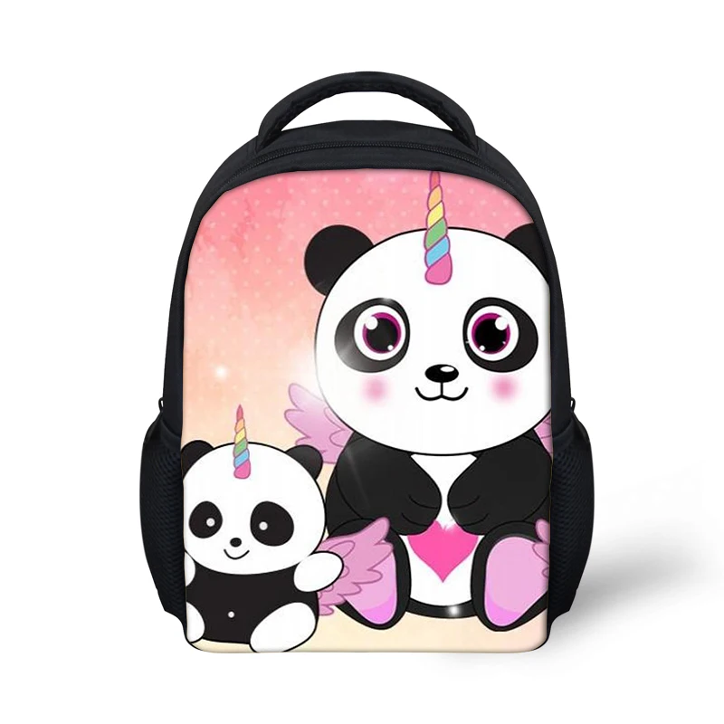 HaoYun Kindergarten Students Backpack Panda Unicorn Pattern Babies School Book Bags Cartoon Animal Design Children's Small Bags