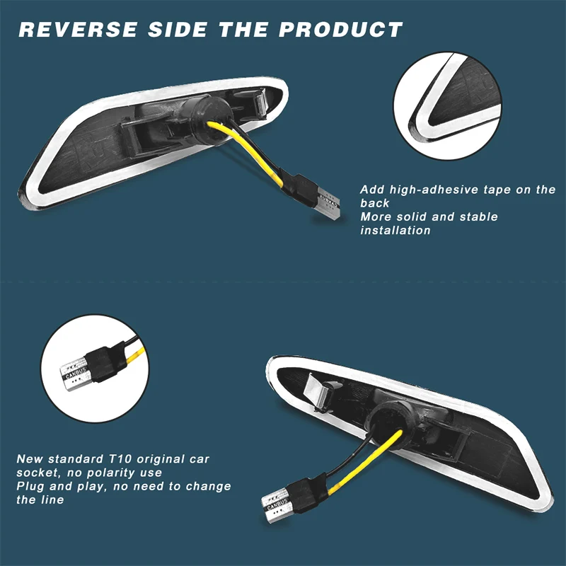 2 шт./компл. автомобильные светодиодсветодиодный динамические боковые