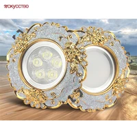 european luxury resin gold garland ceiling lamp 7 5 cm hole living room tv background wall indoor decoration embedded spotlights