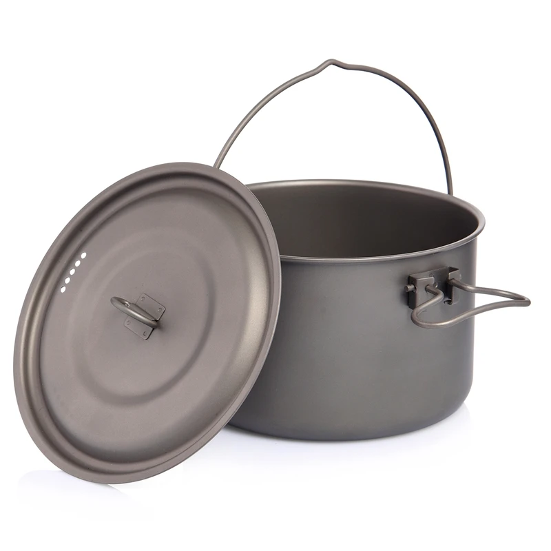 

WIDESEA Camping Tableware Titanium Cookware Set Tourism Cauldron Outdoor Cooking Pot Picnic Kitchen Hiking Trekking
