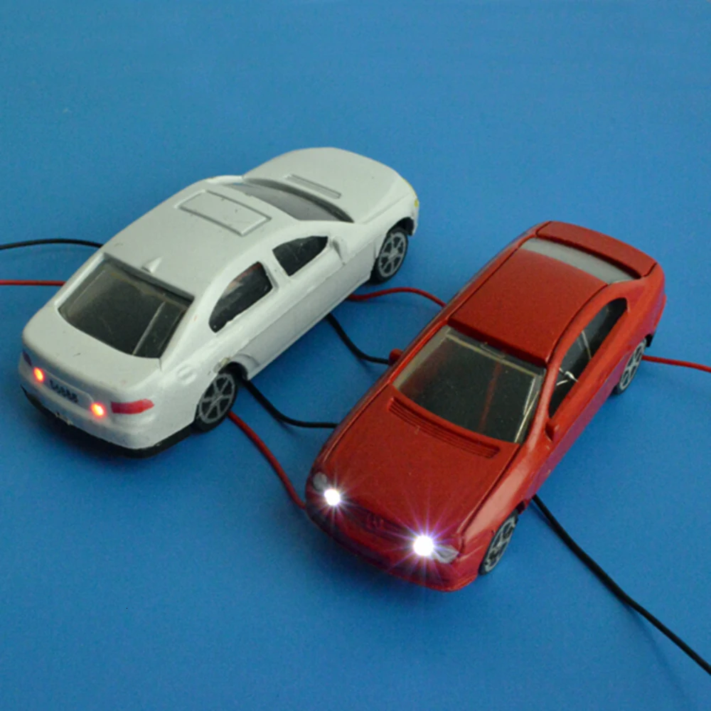 Хо масштабная модель поезда автомобилей 20 штук светильник автомобиля 1: 75 весы для архитектуры напряжение: DC 12v