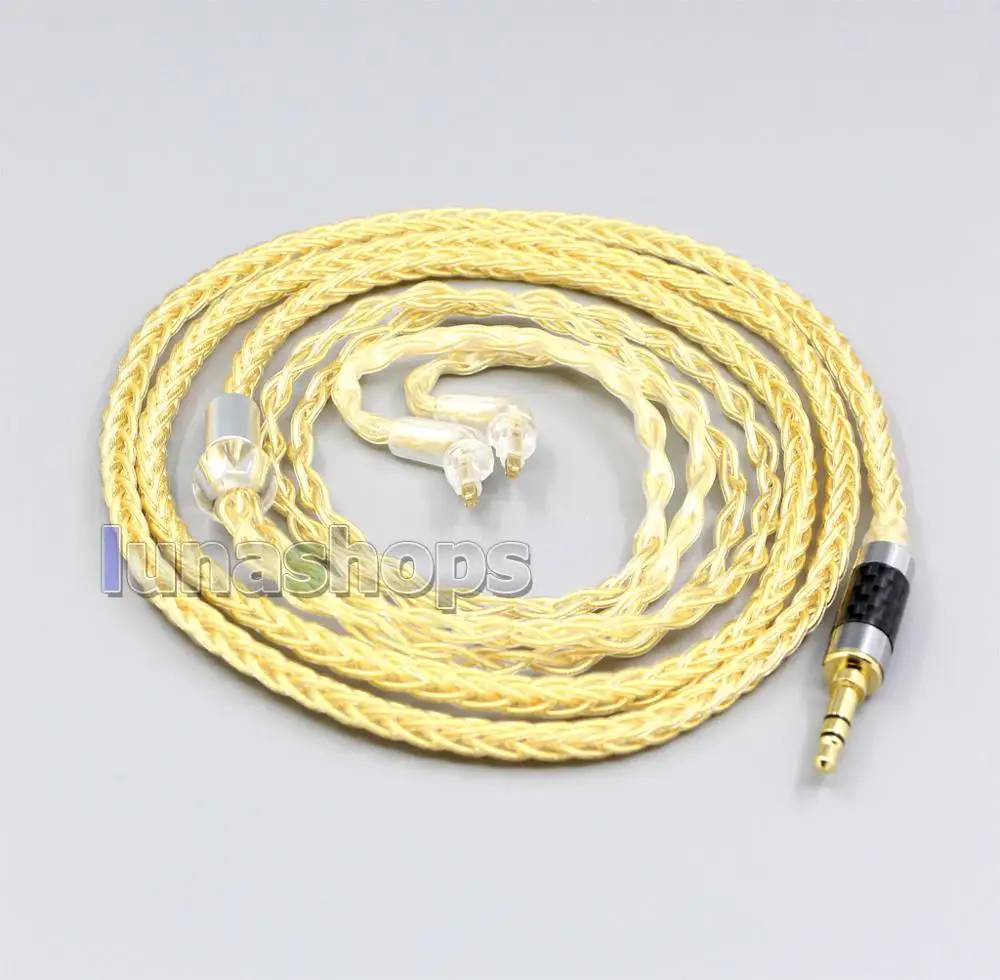 

LN006506 3.5mm 2.5mm 8 Cores 99.99% Pure Silver + Gold Plated Earphone Cable For Sony MDR-EX1000 MDR-EX600 MDR-EX800 MDR-7550