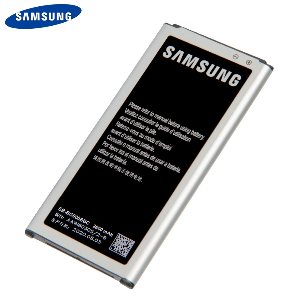 Оригинальный аккумулятор Samsung EB BG900BBE BG900BBU для S5 G900S G900F G900M G9008V 9006V 9008W 9006W G900FD NFC 2800