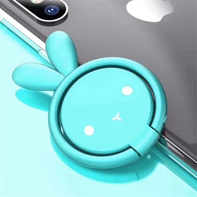 Blue Kawaii Rabbit Автомобильный держатель для телефона Магнитный держатель для телефона для iPhone 8 Soporte Movil Магнитная подставка для мобильного телефона кольцо для смартфона - Цвет: Blue