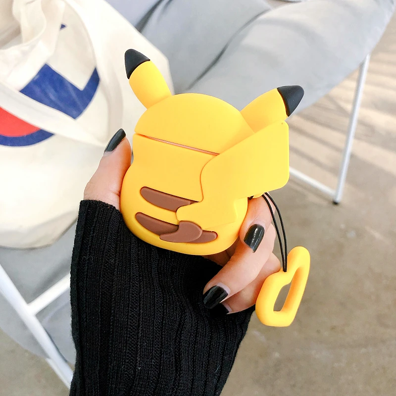as pic show Для AirPods чехол 3D милый мультяшный чехол для наушников s для Apple Airpods 2 забавные аксессуары Защитная крышка с кольцом на палец - Цвет: as pic show