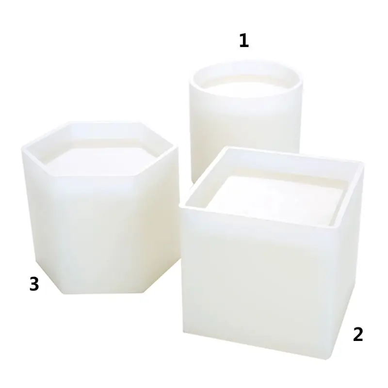 

Silicone Silicone Mold DIY Pen Holder Epoxy Resin Tools Desk Organizer Decoration Storage Stationary Molds Square Round Hex