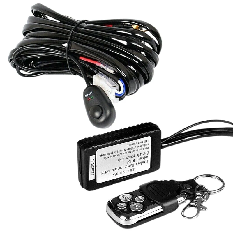 

180W/300W Automobile On-off Switch Relays for Car Light Bar 12V 40A Auto LED Lamp Remote Controller Wiring Harness Kit