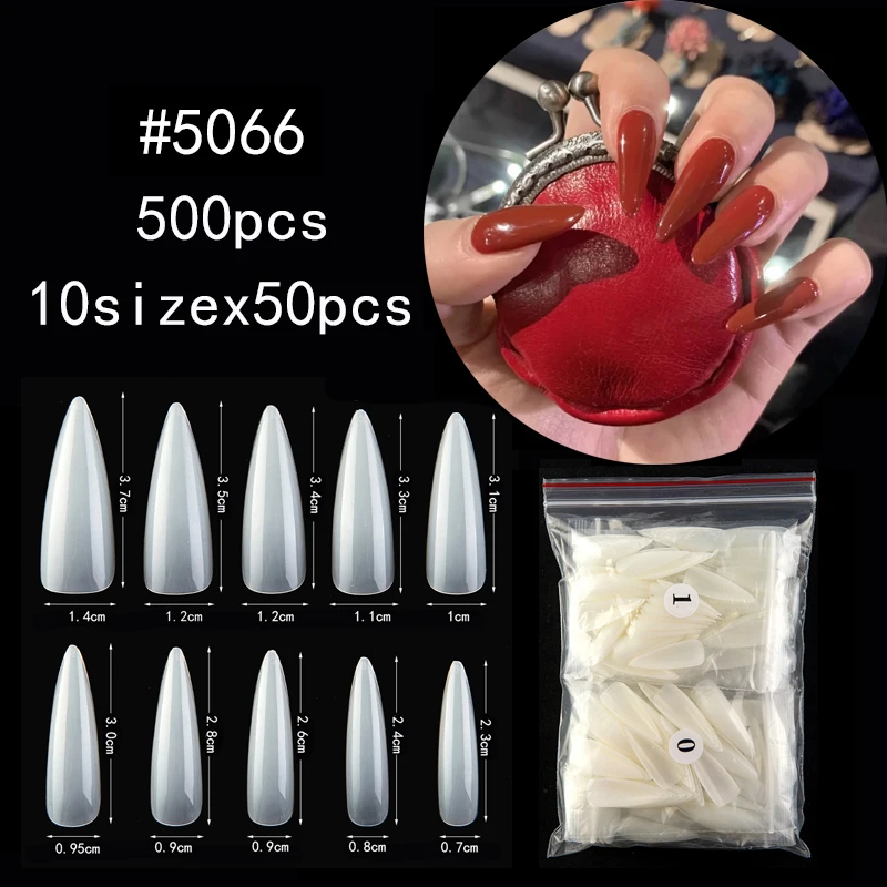500 шт. Профессиональные Накладные ногти Новинка полное покрытие Искусственный