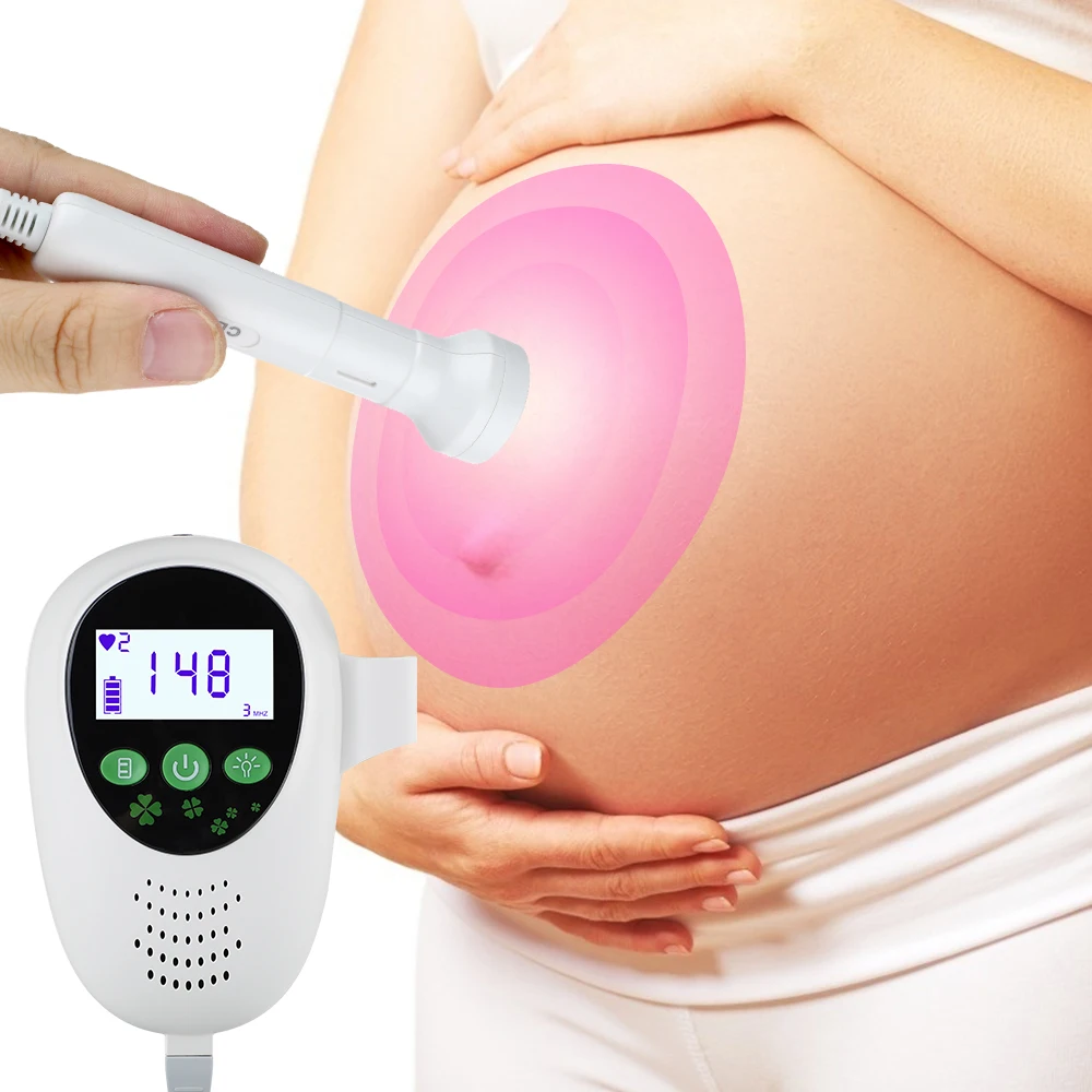 

Household Portable Ultrasound Fetal Doppler Heartbeat Detector Pregnant Baby Heart Rate Monitor Pulse Meter 2.0MHz No Radiation