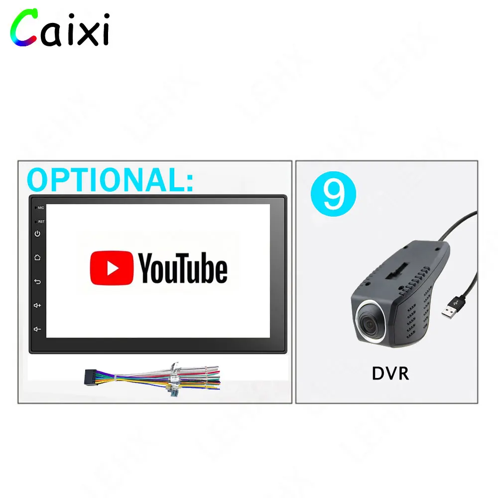 2 Din Android 8,1 автомобильный Радио мультимедиа для Nissan Volkswagen TOYOTA Honda KIA hyundai mazda Универсальный Авто Стерео gps карта - Цвет: cx-705-DVR