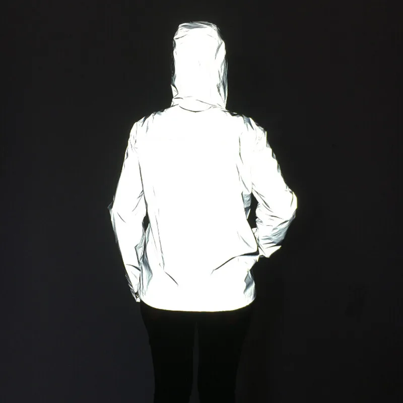 Светоотражающие куртки для мужчин и женщин тонкая ветровка зимняя куртка пальто