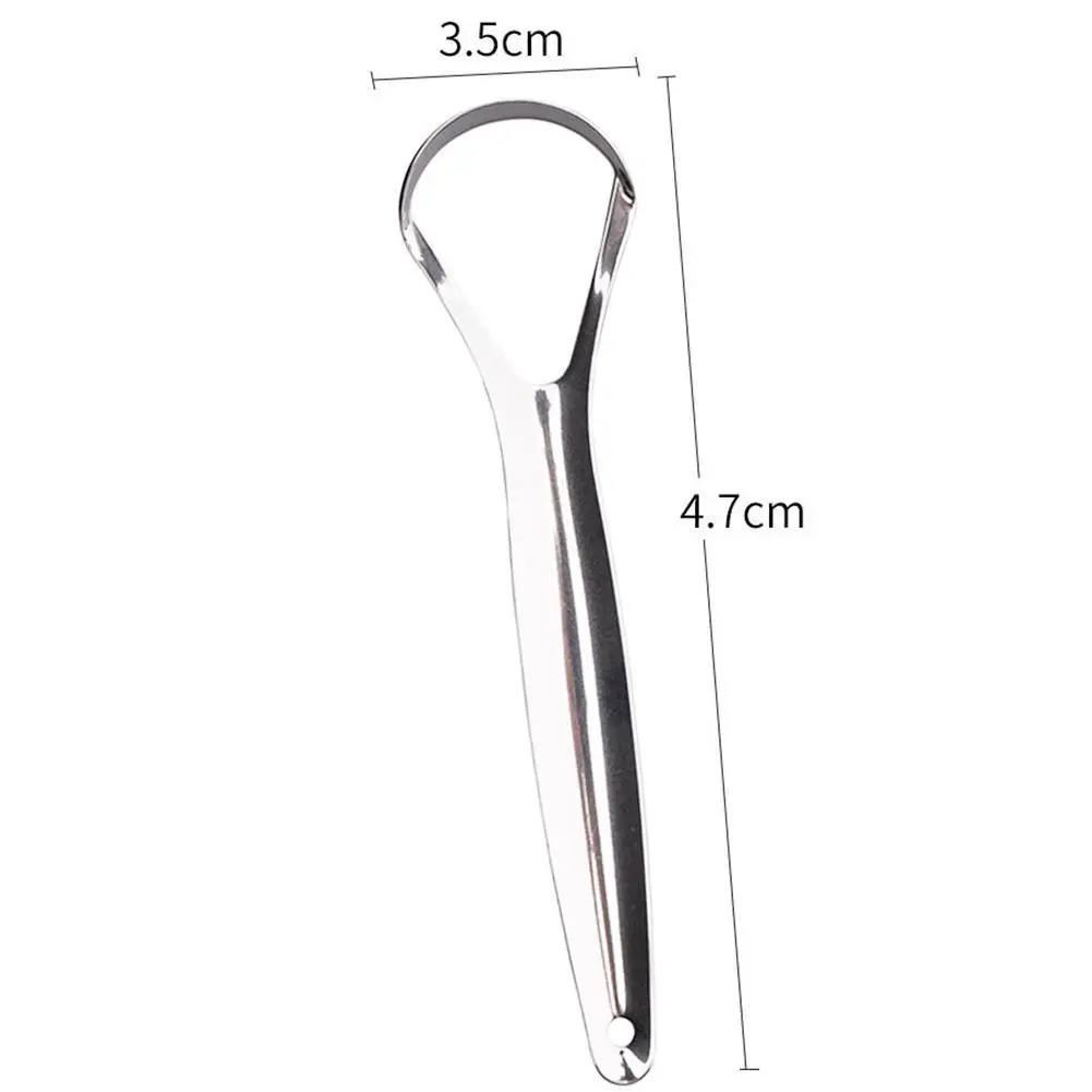 

Steel Tongue Scraper Cleaning And Reusable Scraper Tongue Oral Remove To Dropshipping Bad Tools Breath Coating Ca V2M9