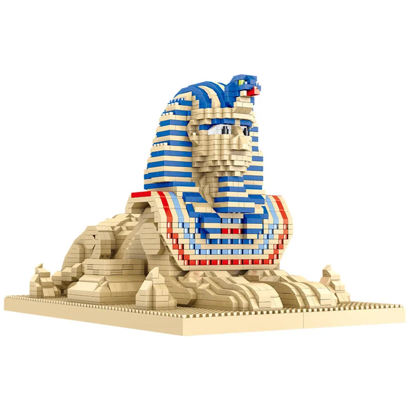 

2732PCS+ The Great Sphinx 3D Model The World Famous Building Blocks Diamond Micro Bricks Assembly Toys For Christmas Gift 8195