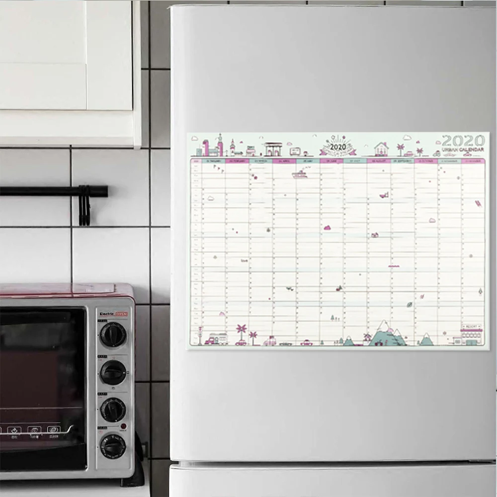 2020 календарь планировщик на Стену Большой блок лет ежедневный план Бумага плакат