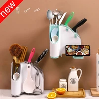 multi function utensil holder kitchen accessories organizer rack wall shelf for knife fork spoon rice home supplies storage box